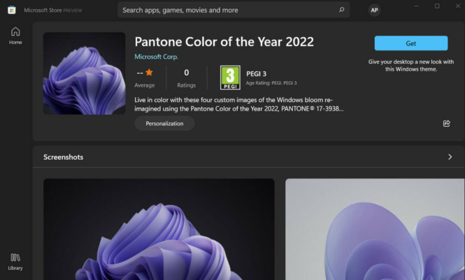 Microsoft phát hành theme "tím mộng mơ - Pantone Color of the Year 2022" vô cùng đẹp mắt mới dành cho Windows 10 và Windows 11
