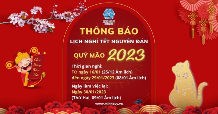 Thông báo nghỉ Tết Nguyên Đán Quý Mão 2023 - Minh Duy Solutions