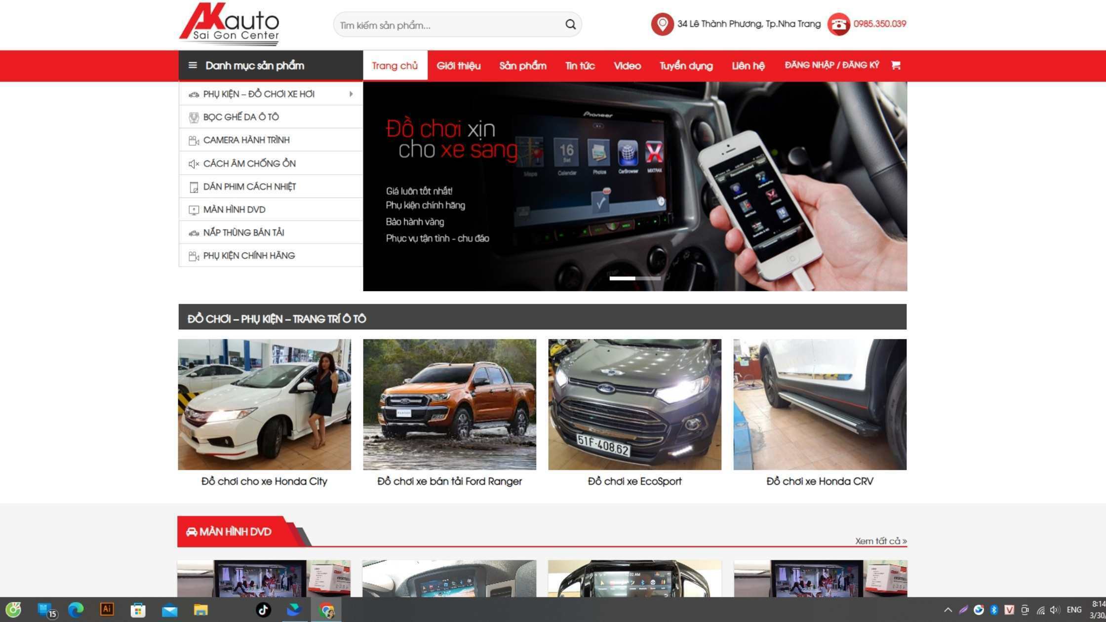 Thiết kế website kinh doanh phụ tùng ô tô chuẩn SEO - chuyên nghiệp
