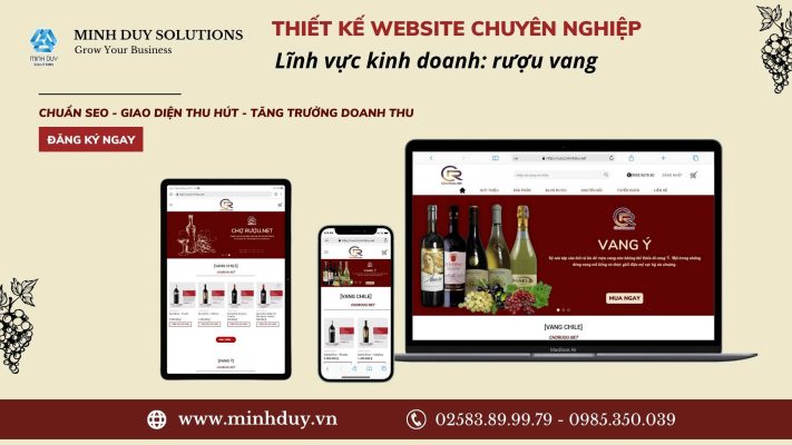Thiết kế website bán rượu vang chuyên nghiệp tại Minh Duy Solutions