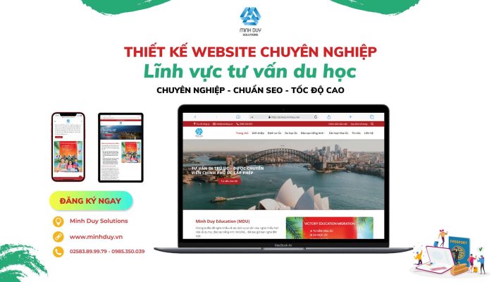 Thiết kế website du học chuyên nghiệp tại Minh Duy Solutions