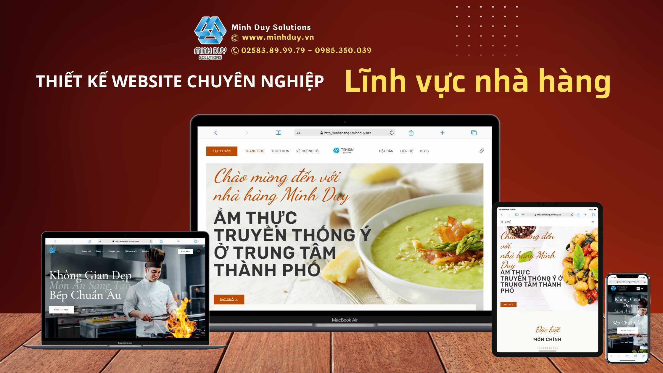 Thiết kế website nhà hàng, lĩnh vực F&B chuyên nghiệp - chuẩn SEO