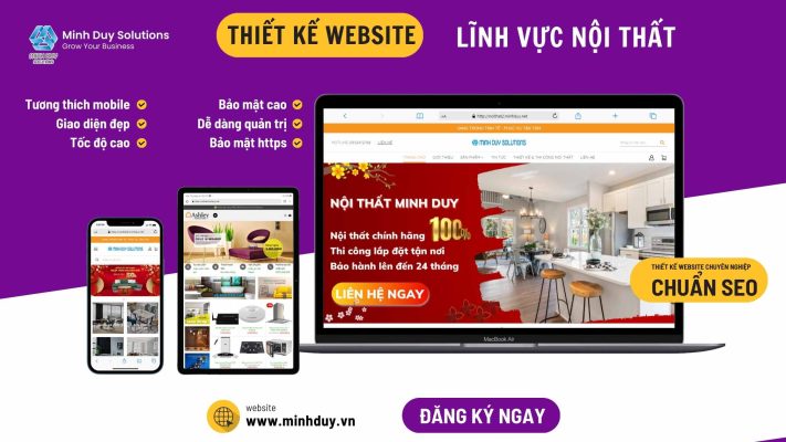 Thiết kế website nội thất chuyên nghiệp tại Minh Duy Solutions