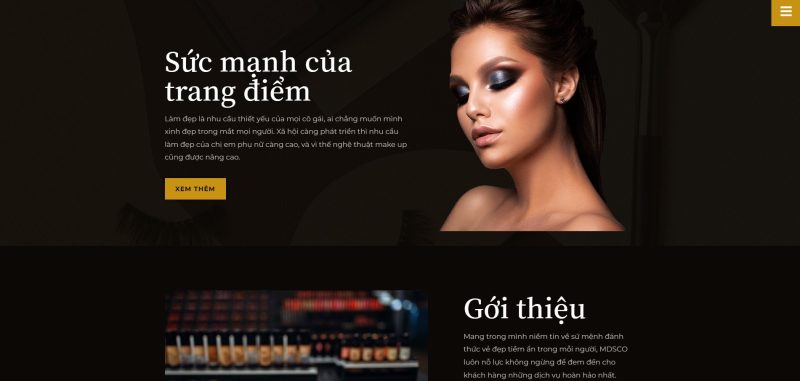 Thiết kế website makeup, trang điểm, làm đẹp chuyên nghiệp tại Nha Trang