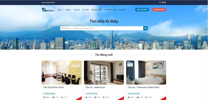 Thiết kế website rao vặt bất động sản chuẩn SEO tại Ninh Hòa