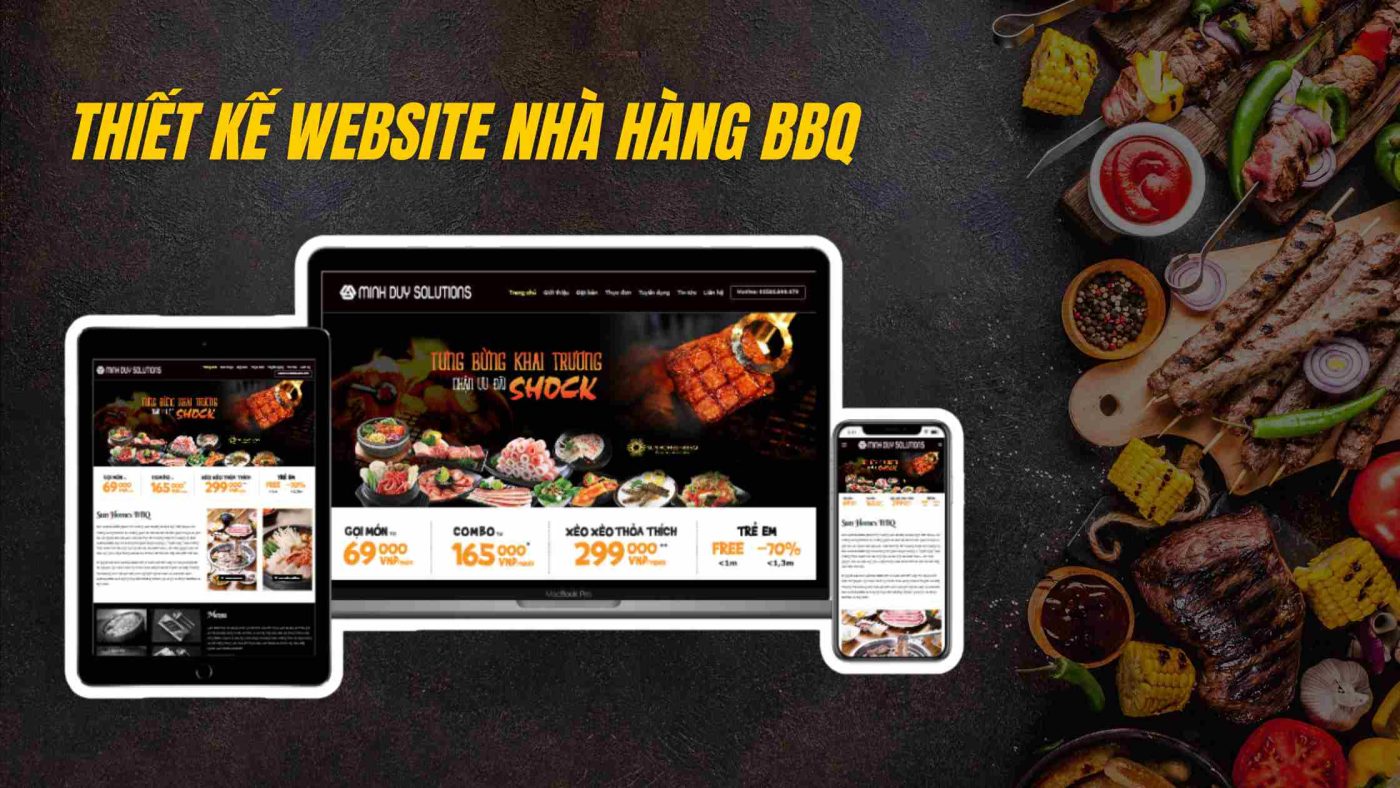 Thiết kế website nhà hàng BBQ tại Nha Trang - giao diện đẹp, chuẩn SEO