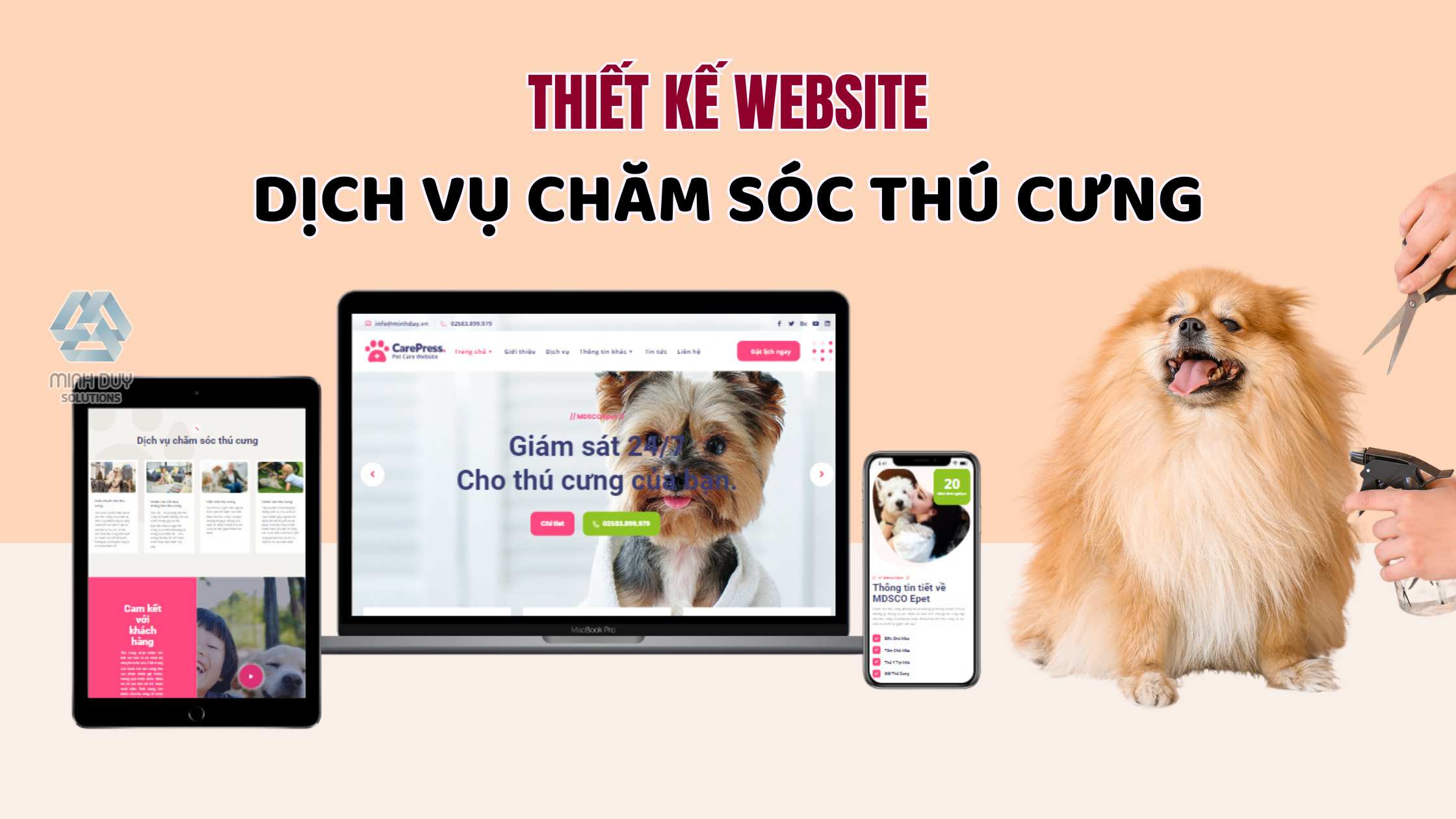 Dịch vụ thiết kế website chăm sóc thú cưng chuyên nghiệp tại Cam Ranh