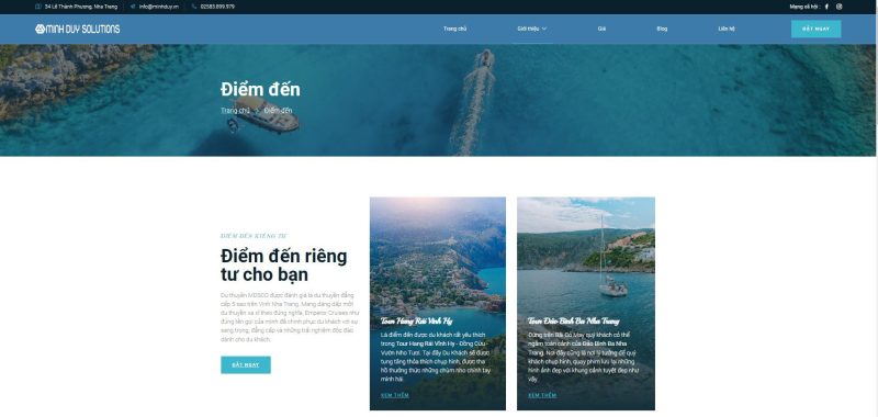 Thiết kế website du thuyền ấn tượng, chuyên nghiệp tại Nha Trang