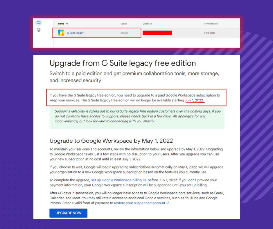 Google ngừng cung cấp các tài khoản G Suite legacy (miễn phí) từ 1/7/2022