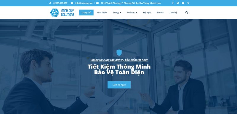 Dịch vụ thiết kế website công ty bảo hiểm, bán bảo hiểm tại Ninh Hòa