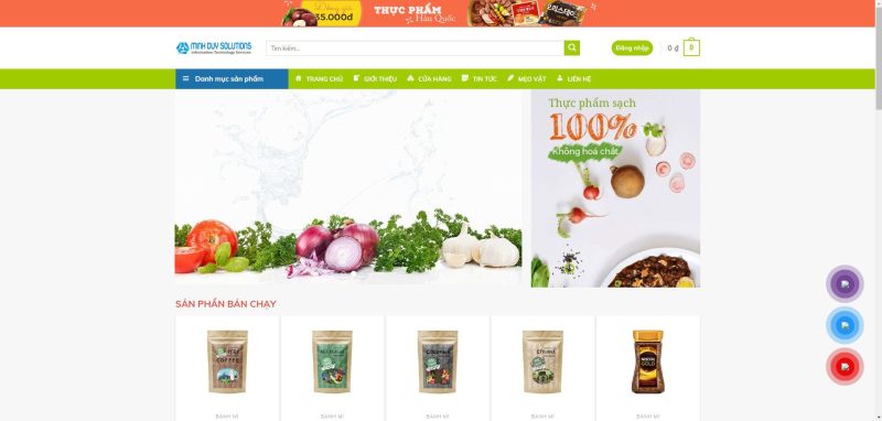 Thiết kế website shop bán rau củ quả chuẩn SEO tại Ninh Hòa