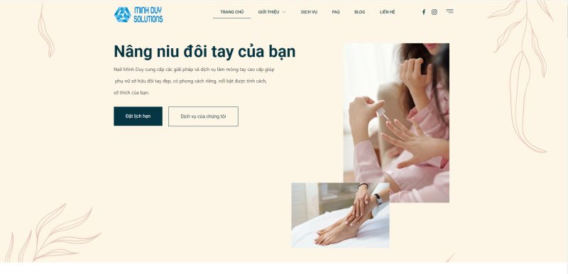 Thiết kế website tiệm nails trọn gói, chuẩn SEO tại Nha Trang
