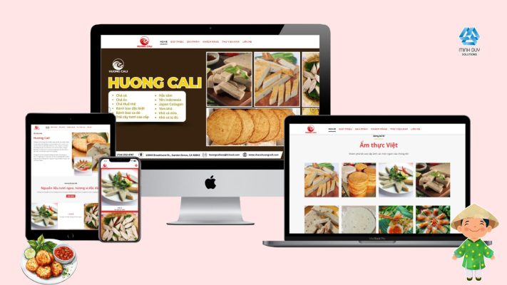 Website Cha ca Hương Cali